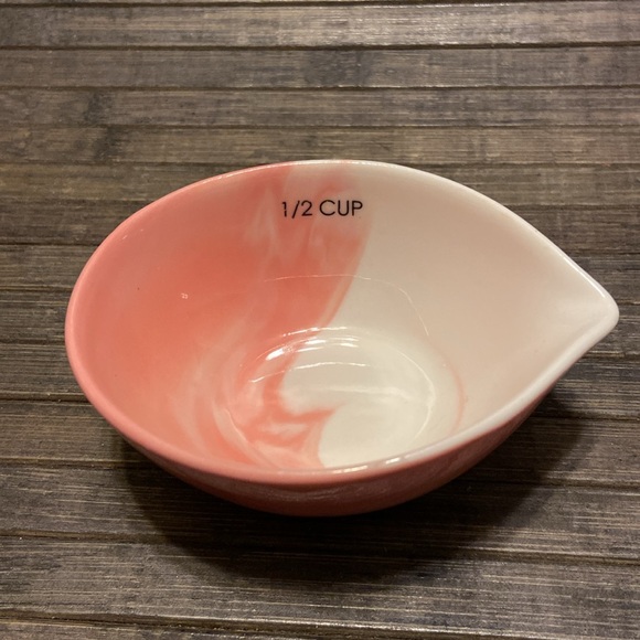 Marbled Porcelain Nesting Measuring Cups Pink/White - Picture 6 of 11